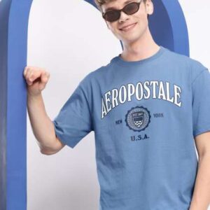 Aeropostale Brand Logo Printed DropShoulder Sleeve