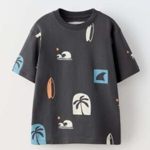 Alan Jones Boys Graphic Printed DropShoulder Sleev