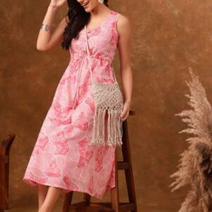 Anouk Floral Printed ALine Midi Dress