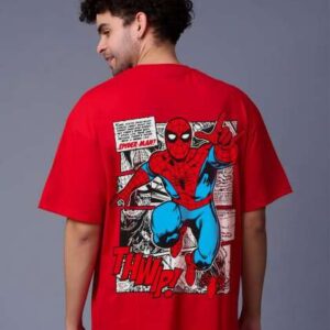 BDSQUARE Men SpiderMan Graphic Printed Round Neck