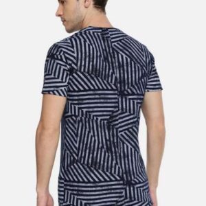 Being Human Clothing Men Blue Printed Round Neck P