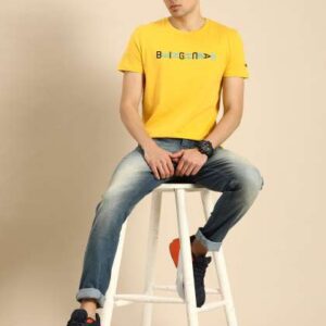 Being Human Clothing Men Brand Logo Printed Pure C