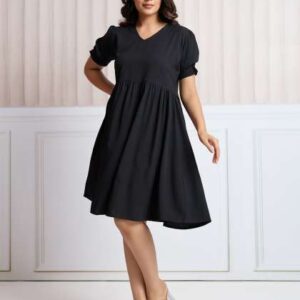 CLOTHING CLOSET Women Puff Sleeve Fit  Flare Dress