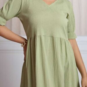CLOTHING CLOSET Women Puff Sleeve Fit  Flare Mini
