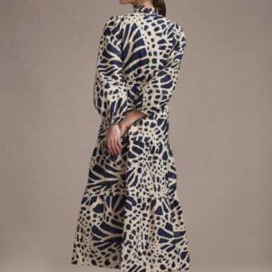 ChicFlick Bohemian Print Puff Sleeve ALine Maxi Dr