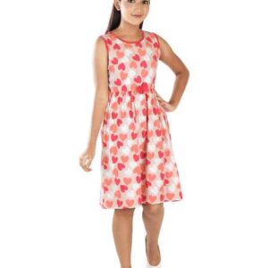 Clothe Funn PeachColoured Floral Print Fit  Flare