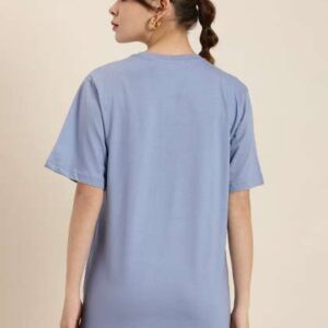 DILLINGER Women Blue Printed Pure Cotton Loose Var
