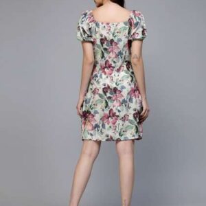 Fabway Clothing Floral Print Crepe Bodycon Dress