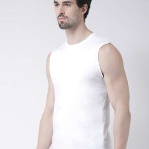 Friskers Round Neck Sleeveless Slim Fit Cotton Tsh