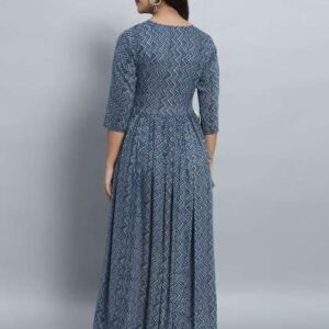 Gujari Printed Maternity Cotton Maxi Dress