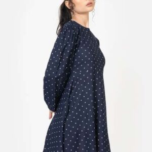 June 9 Clothing Polka Dot Printed ALine Mini Dress