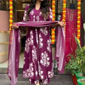 MISS CLOTHING Women Floral Printed Kurta with Palazzo  Dupatta