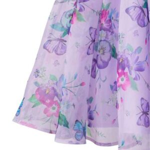 Miss  Chief Girls Floral Printed Puff Sleeve Fit