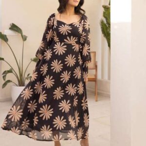 Polago Clothing Floral Print Georgette ALine Maxi