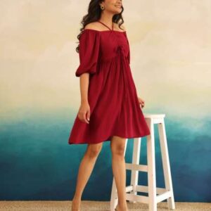 Polago Clothing Women OffShoulder Fit  Flare Dress