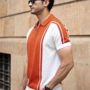 Powerlook SS25 Colourblocked Polo Collar Pure Cott