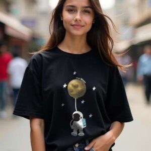 TOGS  TERRE Women Graphic Printed Round Neck Cotto
