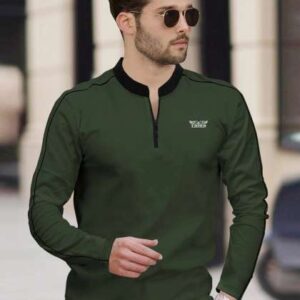 TRIPR Short Sleeves Mandarin Collar Tshirt