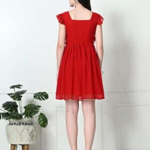 Tushita Flutter Sleeve Ruffled Georgette Fit  Flar