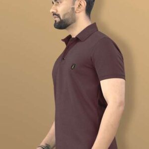 VeBNoR Men Self Design Polo Collar Tshirt