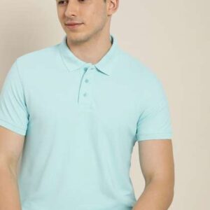 ether Men Blue Solid MoistureWicking Antimicrobial