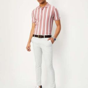 max Striped Polo Collar Casual Tshirt